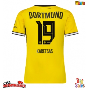 Borussia Dortmund Konstantinos Karetsas #19 Replica Home Stadium Shirt for Women 2026-27 Short Sleeve